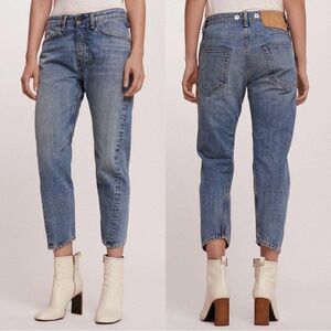 Rag & Bone Engineer Jeans Retro High Rise
Relaxed Loose Taper Ankle Crop Size 24